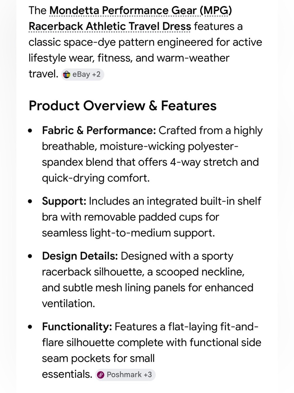 $10 Add-on | Active Dress With Built In Bra - Picture 2 of 16